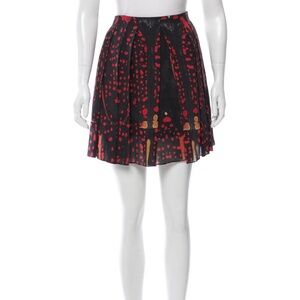Proenza Schouler Abstract Print Pleated Mini Skirt- 4